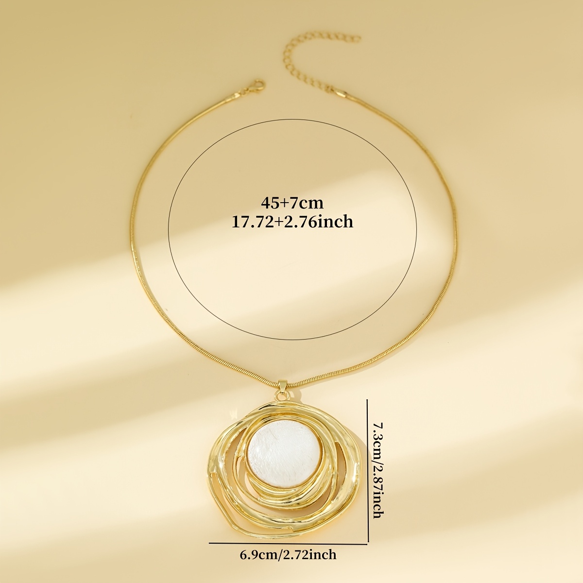 Women's Bohemian Style Irregular Geometric Circle Pendant Necklace